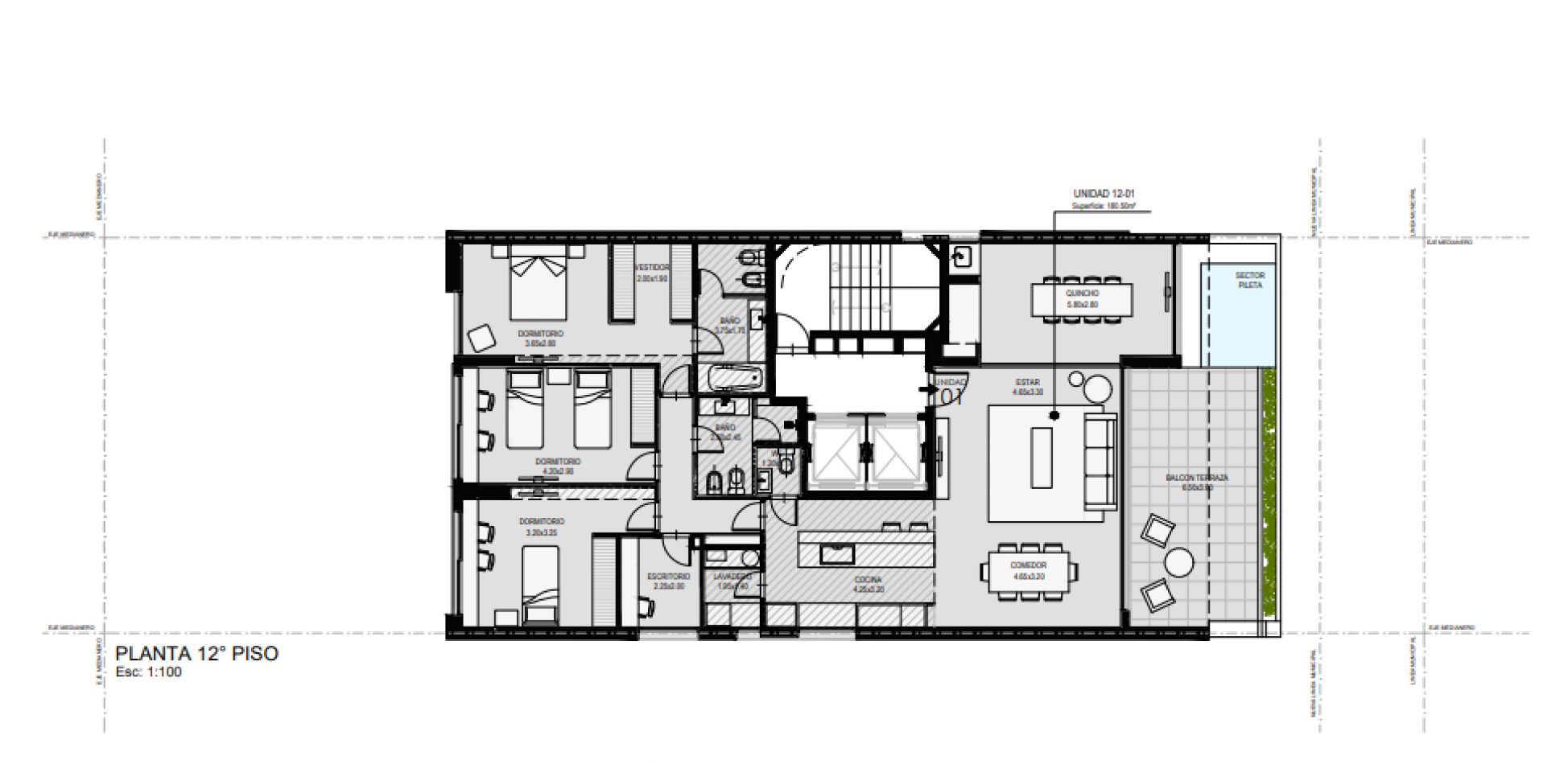 Venta Departamento tres Dormitorios  balcon terraza ,pileta, quincho y cochera  Entre Rios y Tucuman Julio 2025