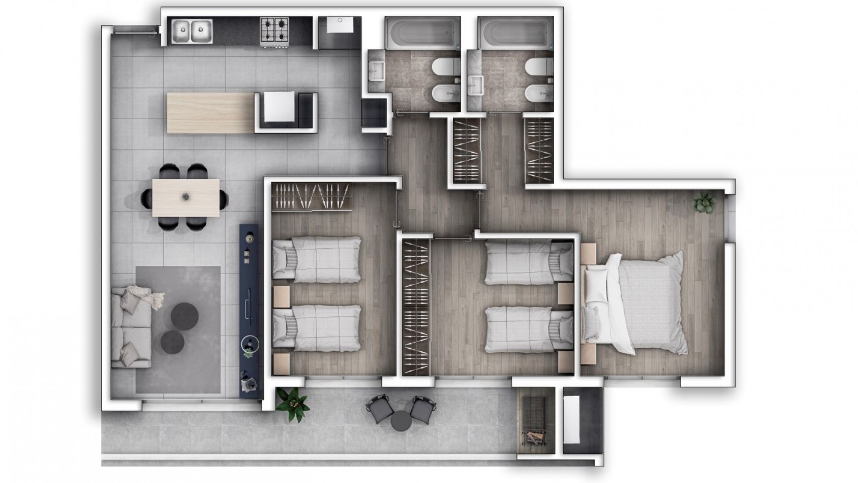 VENTA DEPARTAMENTO DOS DORMITORIOS EN FISHERTON JUAN JOSE PASO Y COLOMBRES