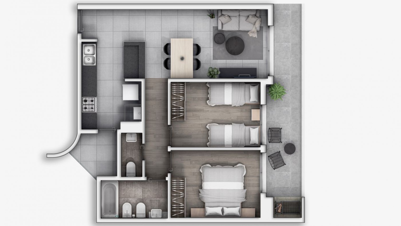VENTA DEPARTAMENTO DOS DORMITORIOS EN FISHERTON JUAN JOSE PASO Y COLOMBRES