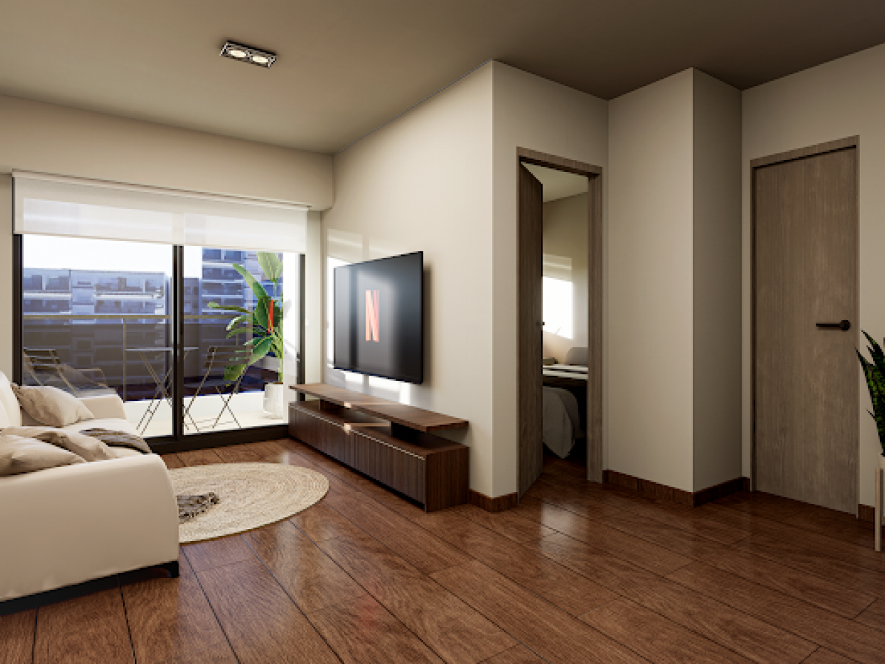 VENTA DEPARTAMENTO UN DORMITORIO AL FRENTE CON BALCON  SAN JUAN Y JUAN MANUEL DE ROSAS  NOVIEMBRE 2026 ENTREGA Y CUOTAS FIJAS EN DOLARES