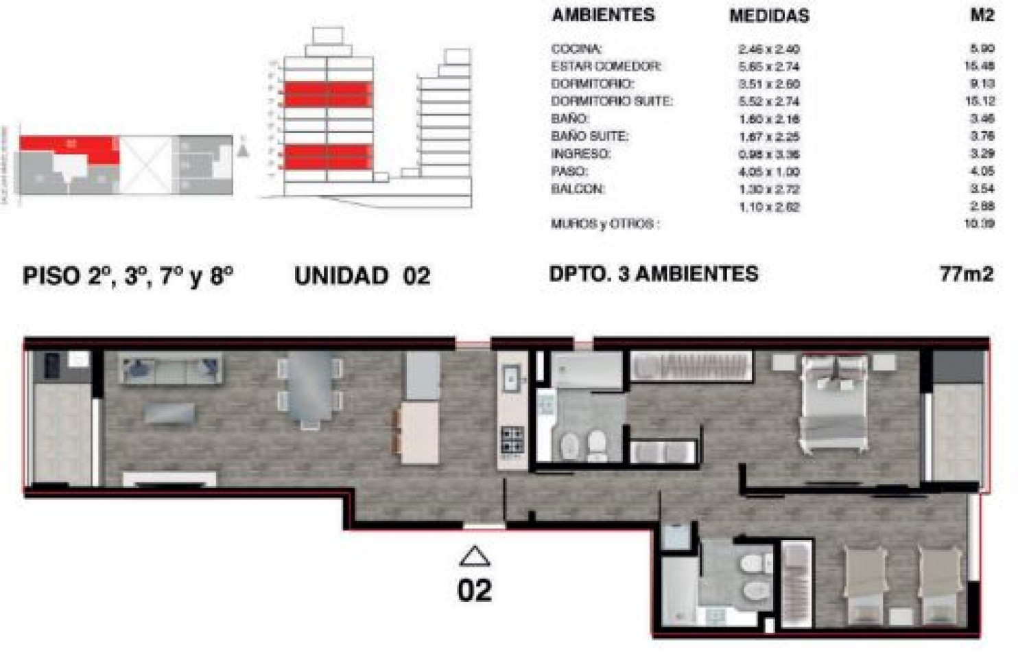 BARRIO MARTIN  VENTA DEPARTAMENTO DOS DORMITORIOS VENTILACION CRUZADA JUAN MANUEL DE ROSAS Y MENDOZA DICIEMBRE 2026