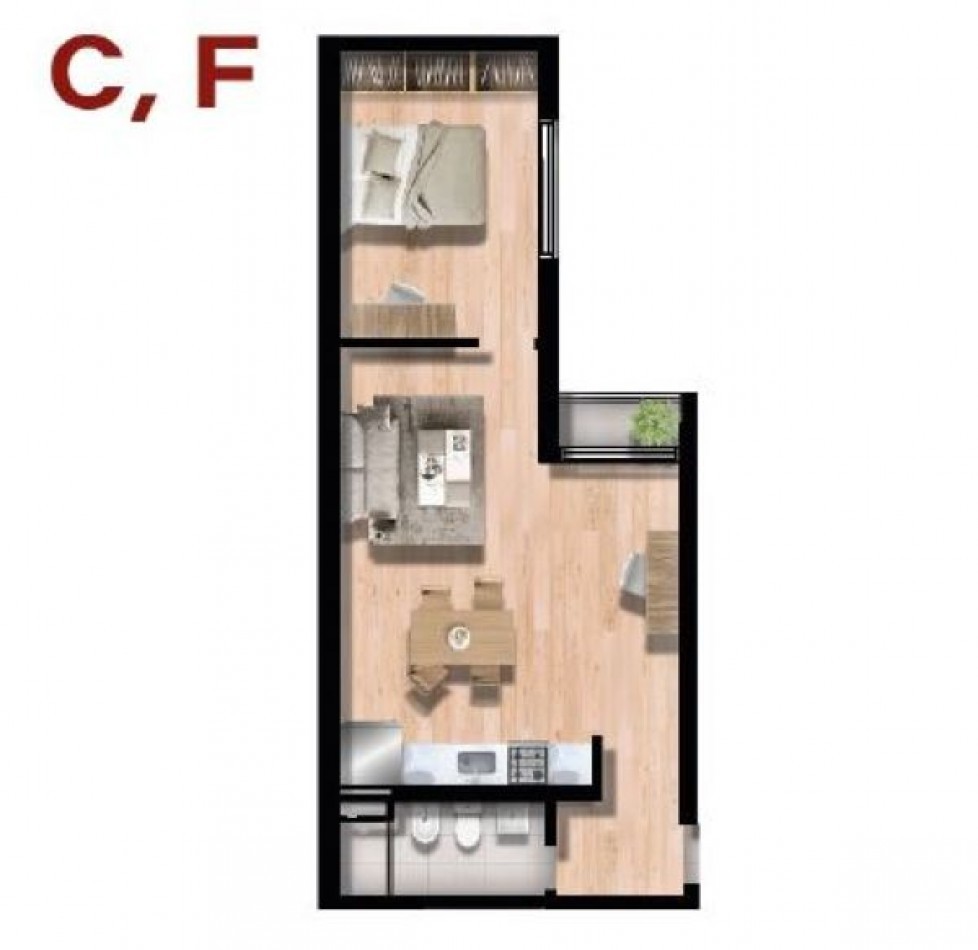 BARRIO MARTIN VENTA DEPARTAMENTO UN DORMITORIO FRENTE INTERNO PISO 4  JUAN MANUEL DE ROSAS Y MENDOZA ESTRENAR