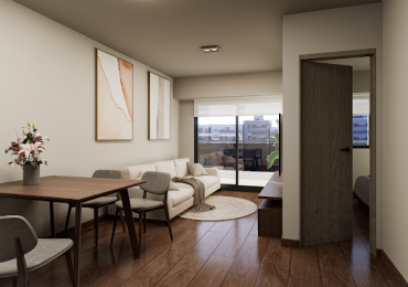 VENTA DEPARTAMENTO UN DORMITORIO AL FRENTE CON BALCON  SAN JUAN Y JUAN MANUEL DE ROSAS  NOVIEMBRE 2026 ENTREGA Y CUOTAS FIJAS EN DOLARES