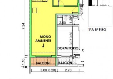 VENTA MONOAMBIENTE PISO 8 SAN JUAN Y JUAN MANUEL DE ROSAS FINANCIADO ENTREGA NOVIEMBRE 2026